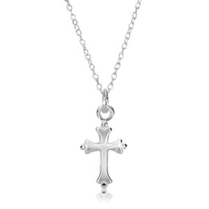 Lesklý náhrdelník - retiazka s oblým krížom