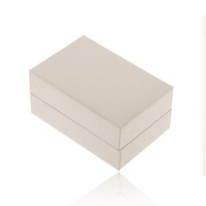 Biela darčeková krabička na prsteň alebo náušnice