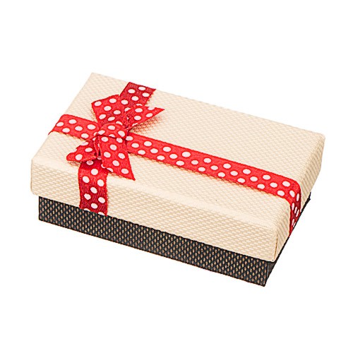 Darčeková krabička na súpravu s bodkovanou stuhou