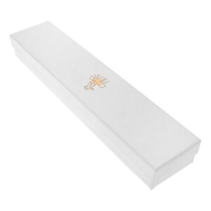Podlhovastá biela krabička na retiazku alebo náramok s motívom 1. svätého prijímania