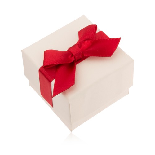 Biela darčeková krabička na prsteň