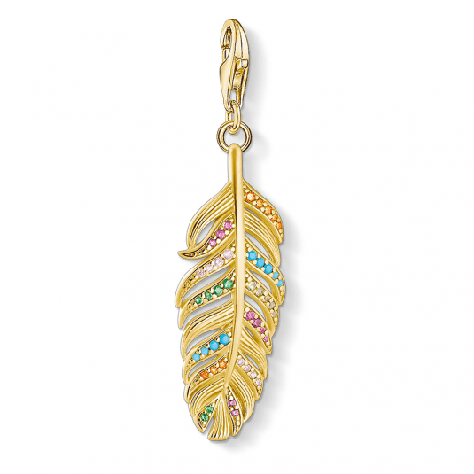 THOMAS SABO prívesok charm Feather gold 1829-488-7