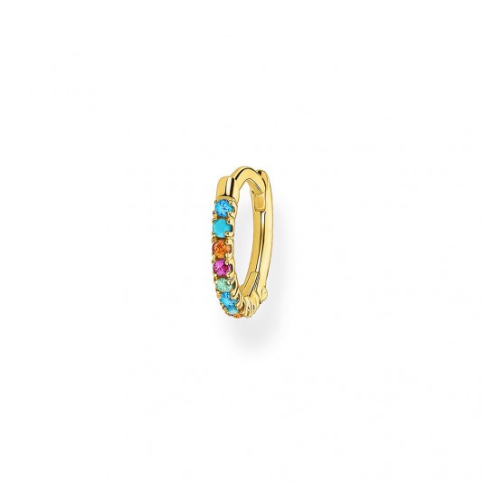 THOMAS SABO kusová náušnica Colourful stones gold CR658-488-7