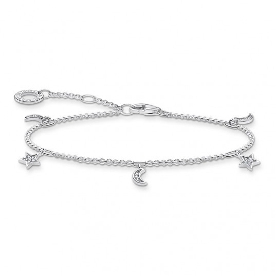 THOMAS SABO náramok Star & moon silver A1994-051-14-L19v