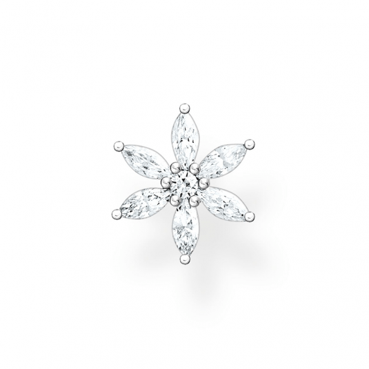THOMAS SABO kusová náušnica Flower white stones H2196-051-14