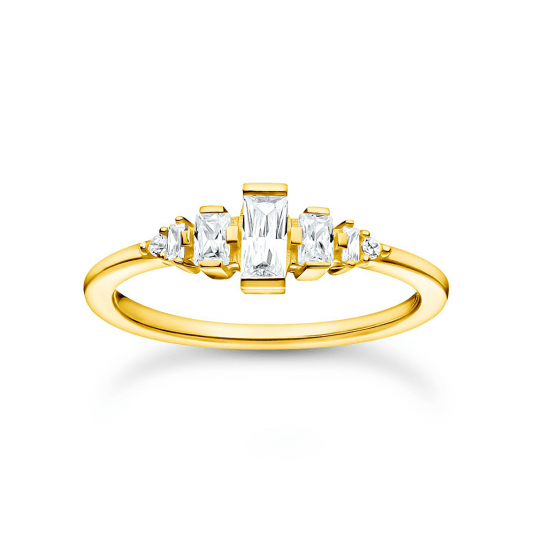 THOMAS SABO prsteň Vintage white stones gold TR2347-414-14