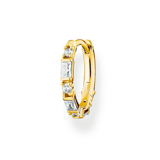 THOMAS SABO kusová náušnica White stone gold CR666-414-14