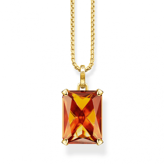 THOMAS SABO náhrdelník Orange stone gold KE1957-472-8-L50V