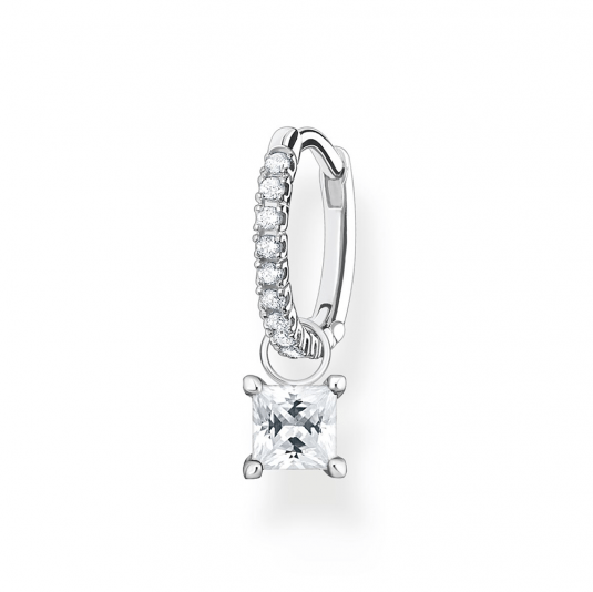 THOMAS SABO kusová náušnica White stones silver CR699-051-14