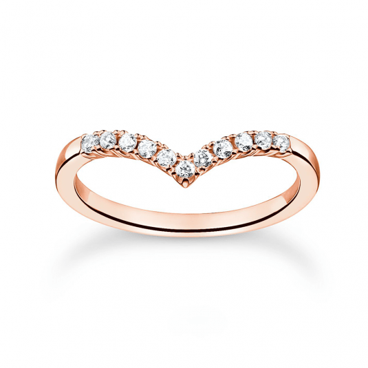 THOMAS SABO prsteň White stones rose gold TR2394-416-14