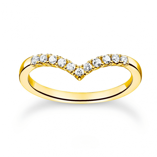 THOMAS SABO prsteň White stones gold TR2394-414-14
