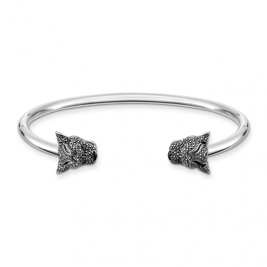THOMAS SABO pevný náramok Black cat AR110-664-11