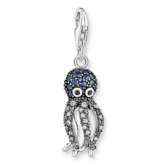 THOMAS SABO prívesok charm Octopus with blue stones 1890-644-1