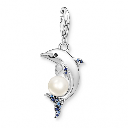THOMAS SABO prívesok charm Dolphin with pearl silver 1889-664-7