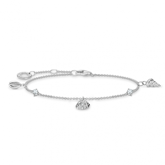 THOMAS SABO náramok Shells and white stones silver A2060-051-14-L19V
