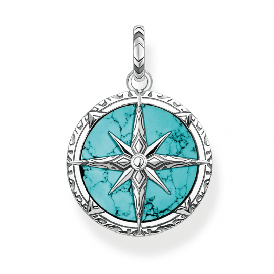 THOMAS SABO prívesok Compass turquoise PE833-878-17
