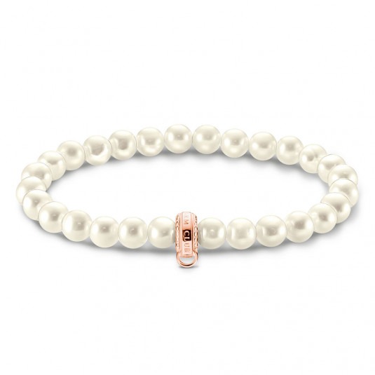 THOMAS SABO náramok na charm Pearls rose gold X0284-428-14
