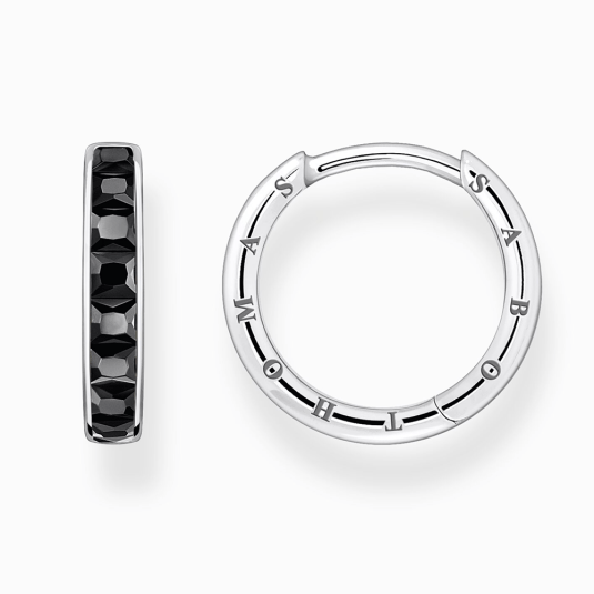 THOMAS SABO náušnice Black stones pavé CR668-643-11