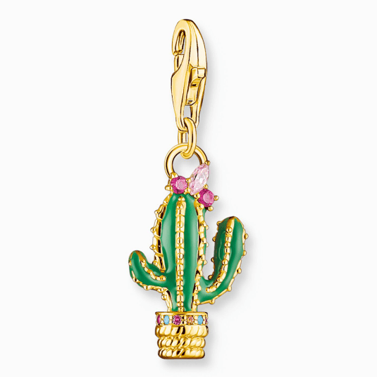 THOMAS SABO prívesok charm Green cactus gold 1928-471-7