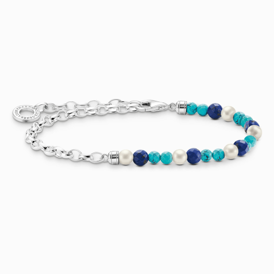 THOMAS SABO náramok na charm Blue beads