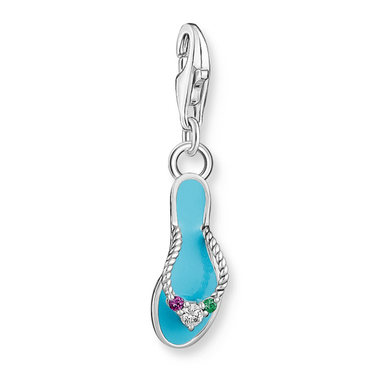 THOMAS SABO prívesok charm Turquoise flip flop with colorful stones 2025-914-7
