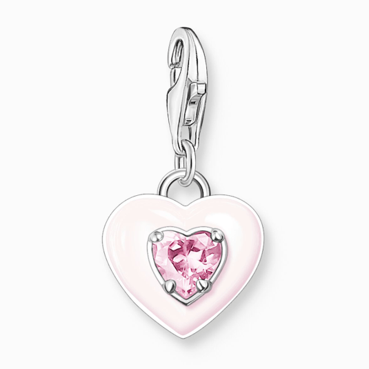 THOMAS SABO prívesok charm Heart with pink stones 1915-041-9