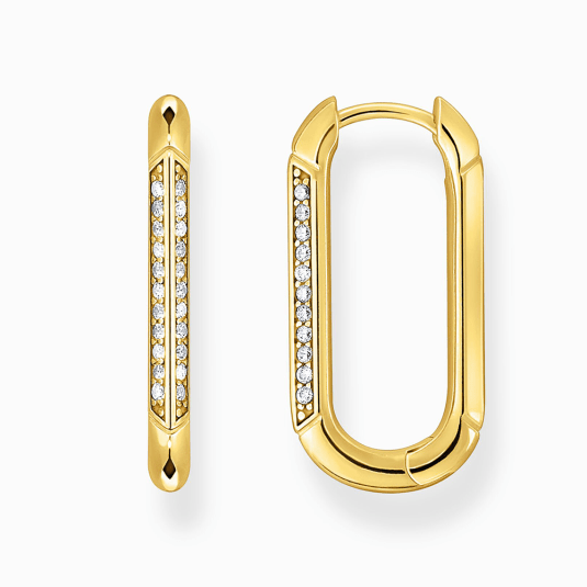 THOMAS SABO náušnice Oval with white zirconia CR674-414-14