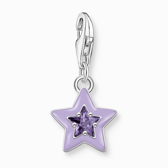 THOMAS SABO prívesok charm Star with amethyst-coloured stone 2039-041-13