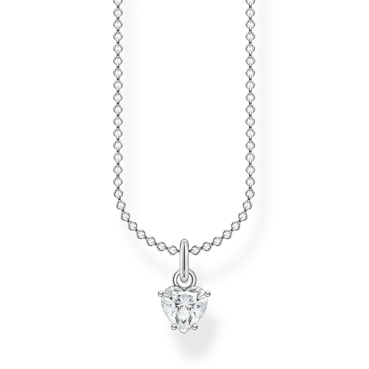 THOMAS SABO náhrdelník White stones heart SCKE150325