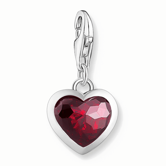 THOMAS SABO prívesok charm Red stone heart 2094-699-10