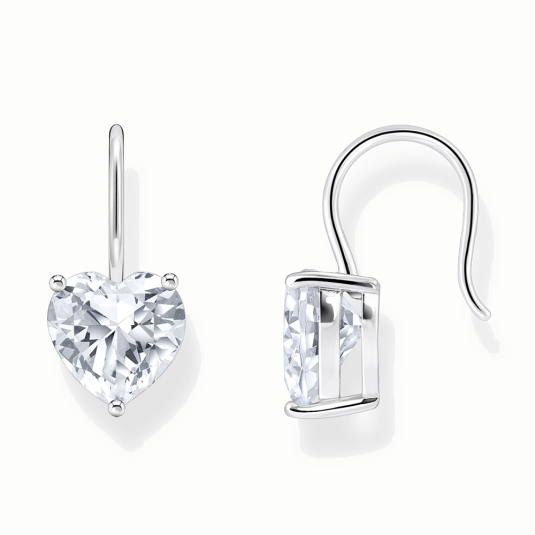 THOMAS SABO náušnice White heart H2288-051-14