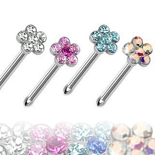 Oceľový piercing do nosa