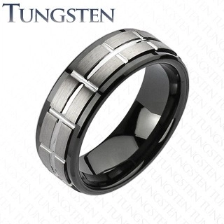 Tungstenový brúsený prsteň