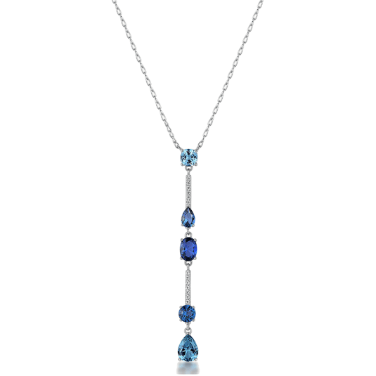 BROSWAY strieborný náhrdelník Fancy Freedom Blue BWFFB131